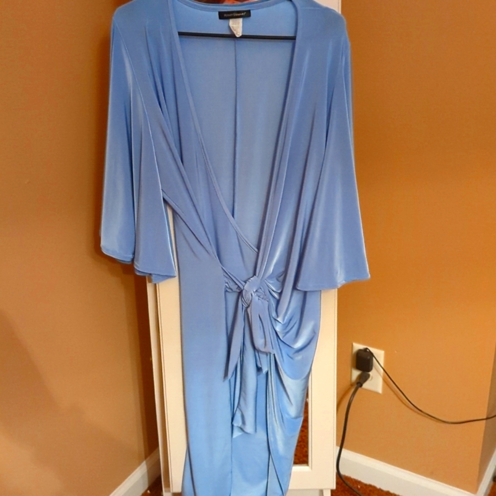 Powder Blue Bell sleeve wrap dress size 2X